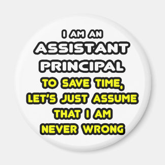 Aimant T-shirt principal adjoint amusant