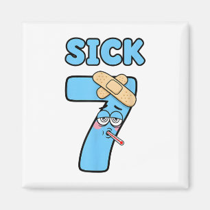 Aimant T-shirt Sick Seven Meme 67 Six Seven jeu de mots d