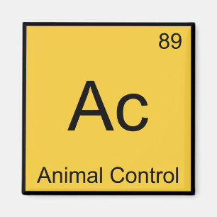 Aimant T-shirt Symbole d'Élément de Chimie AC - Contrôle 