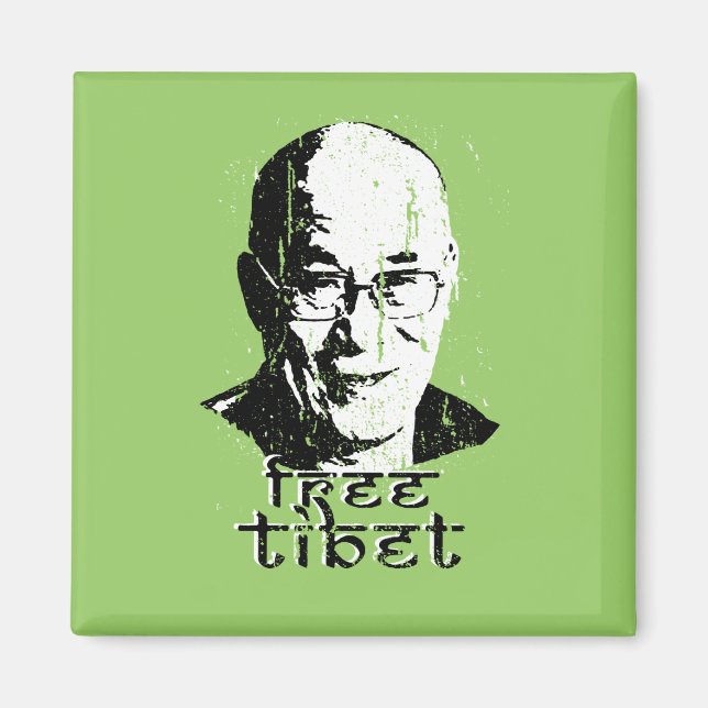 Aimant T-shirt Tibet libre (Devant)