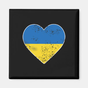 Aimant T Shirt Ukraine Pour Hommes Femmes Cœur Drapeau Uk