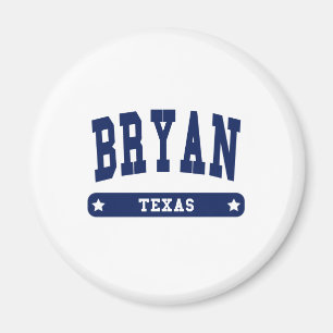 Aimant T-shirts à l'effigie de Bryan Texas College Style