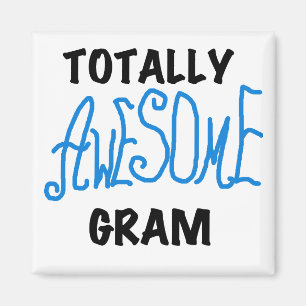 Aimant T-shirts bleus et cadeaux de gramme totalement