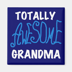 Aimant T-shirts bleus et cadeaux de grand-maman