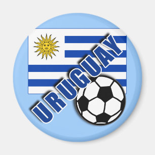 Aimant T-shirts de fan de foot du monde de l'URUGUAY
