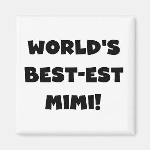 Aimant T-shirts et cadeau noirs des textes Mimi du