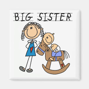 Aimant T-shirts et cadeaux Big Sister Baby Brother
