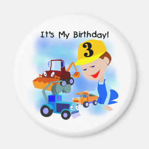 Aimant T-shirts et cadeaux d'anniversaire de construction