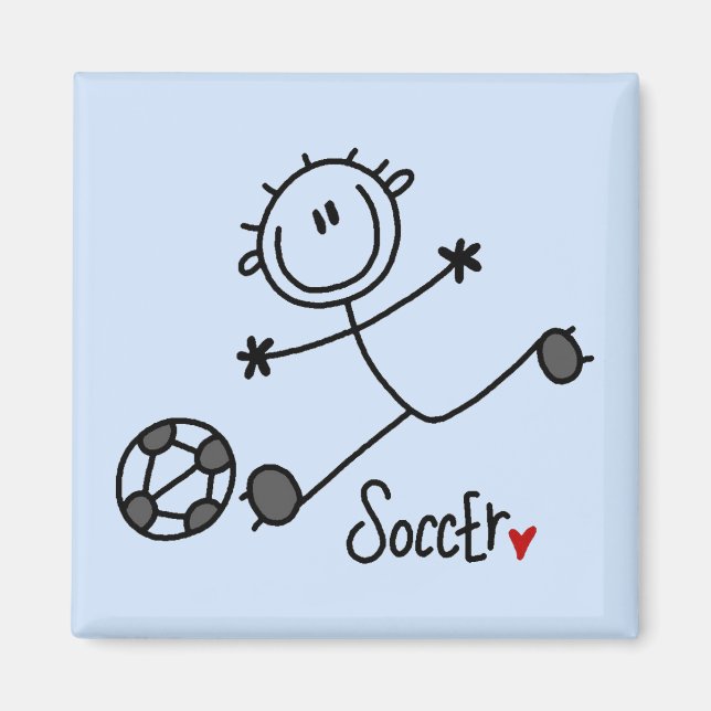 Aimant T-shirts et cadeaux de base pour le soccer (Devant)