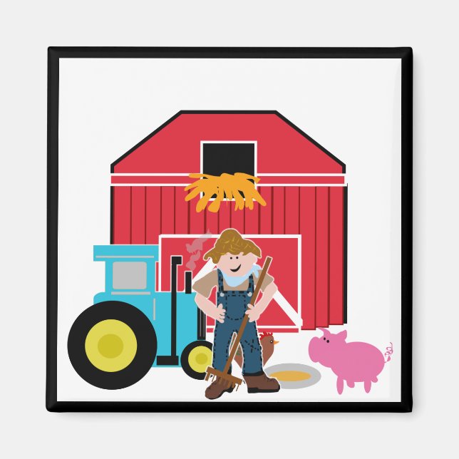 Aimant T-shirts et cadeaux de basse cour (Devant)