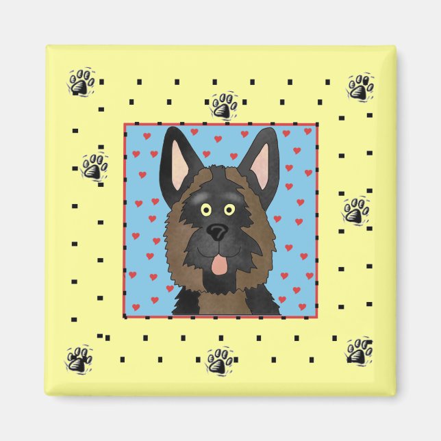 Aimant T-shirts et cadeaux de chien de berger allemand (Devant)