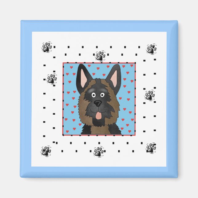 Aimant T-shirts et cadeaux de chien de berger allemand (Devant)