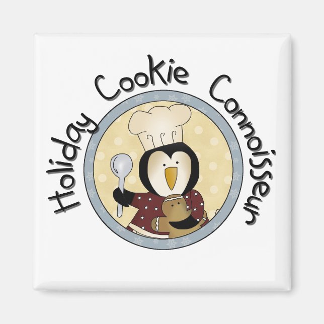 Aimant T-shirts et cadeaux de Cookie Penguin Connoisseur (Devant)
