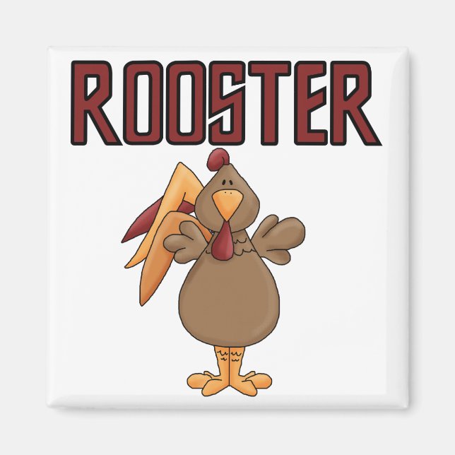 Aimant T-shirts et cadeaux de coq (Devant)