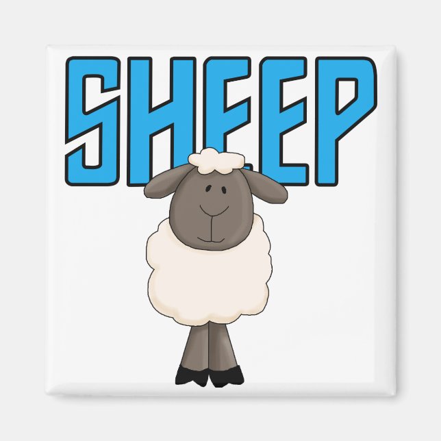 Aimant T-shirts et cadeaux de moutons (Devant)
