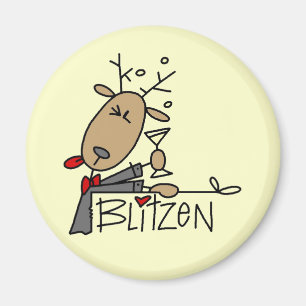 Aimant T-shirts et cadeaux de Noël de renne de Blitzen