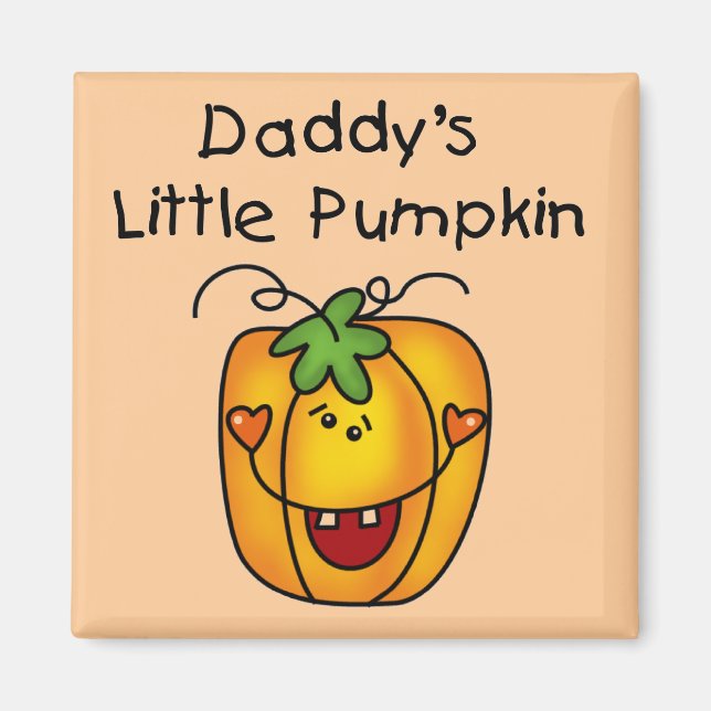 Aimant T-shirts et cadeaux de papa's Little Citrouille (Devant)