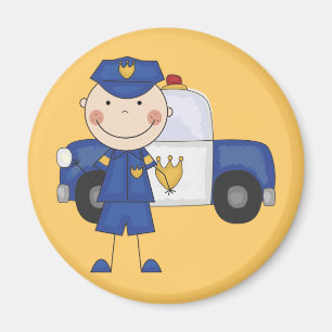 Aimant T-shirts et cadeaux de policiers masculins