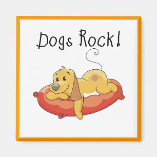 Aimant T-shirts et cadeaux de roche de chiens