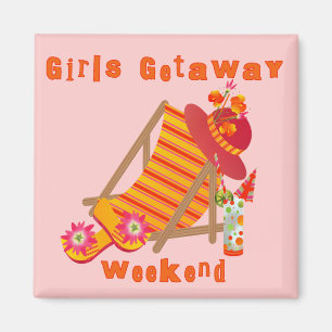 Aimant T-shirts et cadeaux de week-end de fuite de filles