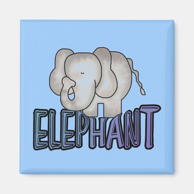 Aimant T-shirts et cadeaux d'éléphant (Devant)