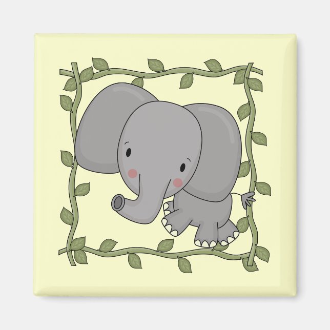 Aimant T-shirts et cadeaux d'éléphant de bébé (Devant)