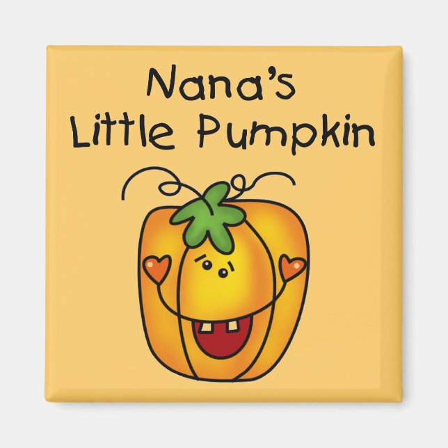 Aimant T-shirts et cadeaux d'Halloween Citrouilles de Nan (Devant)