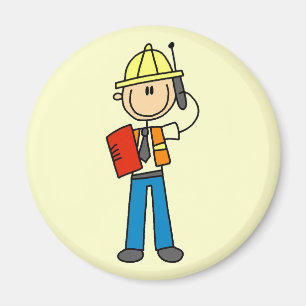 Aimant T-shirts et cadeaux du chef de la construction