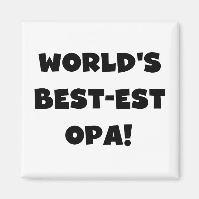 Aimant T-shirts et cadeaux du meilleur opa Black Text au  (Devant)