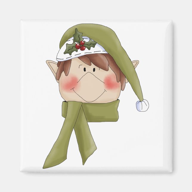 Aimant T-shirts et cadeaux Elf de vacances (Devant)