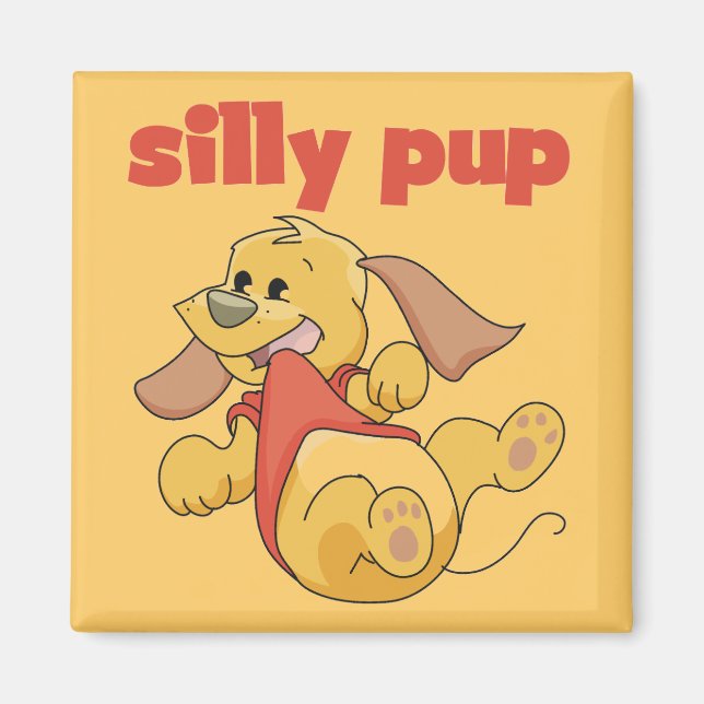 Aimant T-shirts et cadeaux idiots de chiot (Devant)