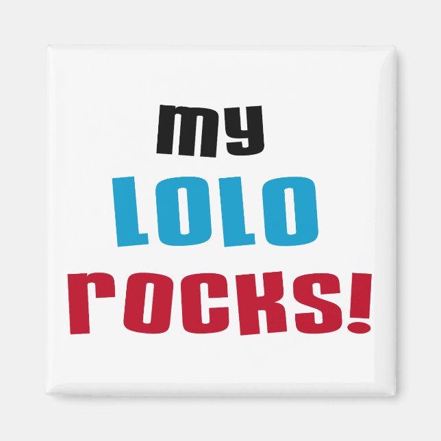 Aimant T-shirts et cadeaux My Lolo Rocks (Devant)