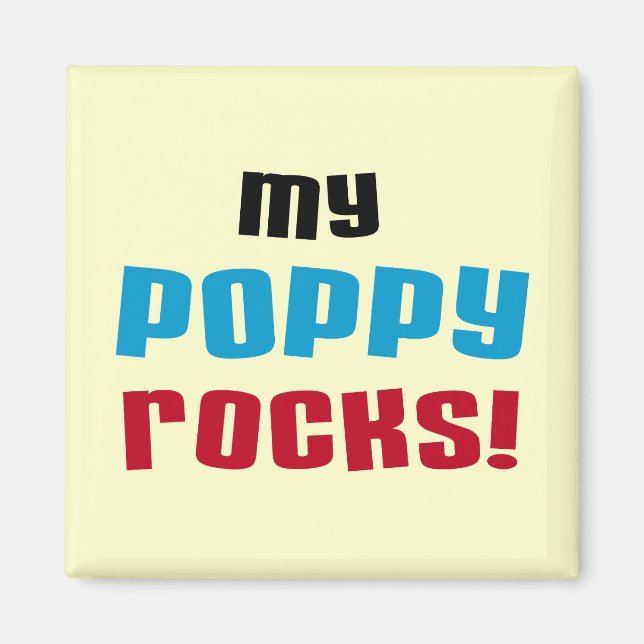 Aimant T-shirts et cadeaux My Poppy Rocks (Devant)