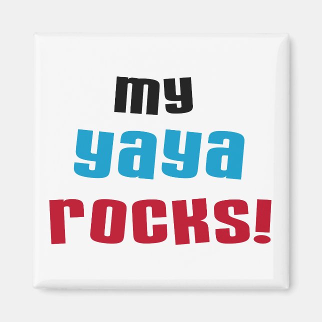 Aimant T-shirts et cadeaux My Yaya Rocks (Devant)