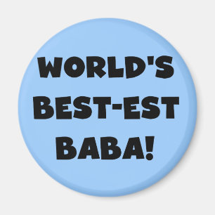 Aimant T-shirts et cadeaux noirs de baba de Meilleur-est