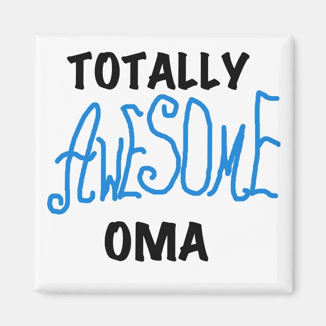 Aimant T-shirts et cadeaux Oma Blue totalement géniaux (Devant)