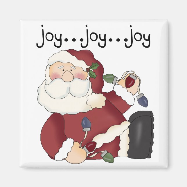 Aimant T-shirts et cadeaux père Noël Joy (Devant)