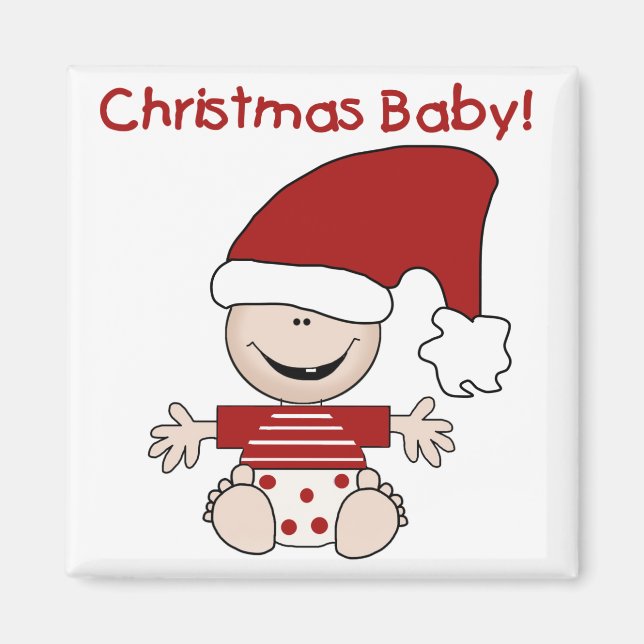 Aimant T-shirts et cadeaux pour bébés de Noël (Devant)