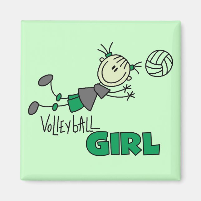 Aimant T-shirts et cadeaux pour filles de volleyball (Devant)