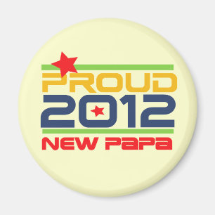 Aimant T-shirts et cadeaux Proud New Papa 2012
