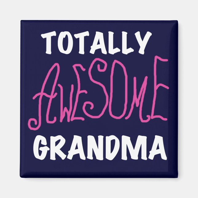 Aimant T-shirts et cadeaux rose grand-mère absolument gén (Devant)