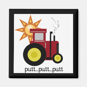 Aimant T-shirts et cadeaux rouges de tracteur de ferme