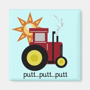 Aimant T-shirts et cadeaux rouges de tracteur de ferme