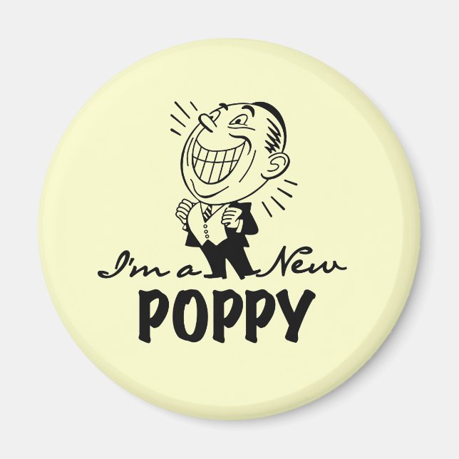 Aimant T-shirts et cadeaux Smiling New Poppy (Devant)