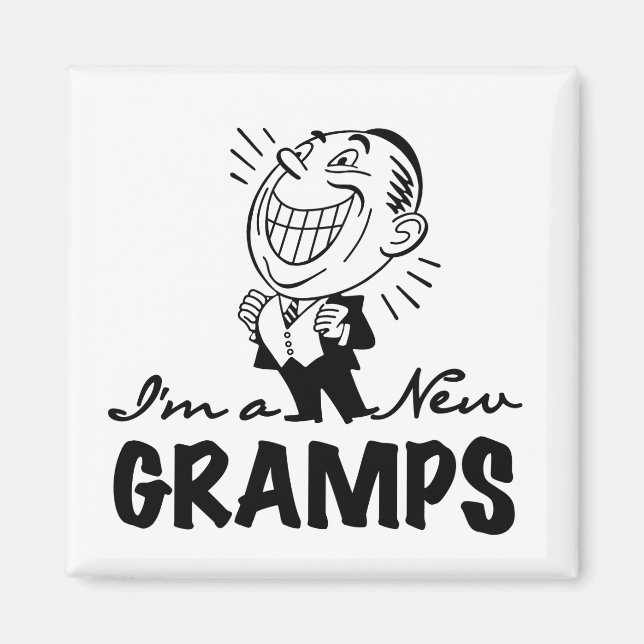 Aimant T-shirts et cadeaux souriants de nouveaux groupes (Devant)