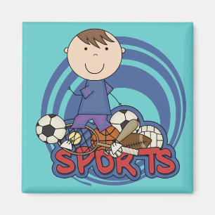 Aimant T-shirts et cadeaux Sport Boy Soccer