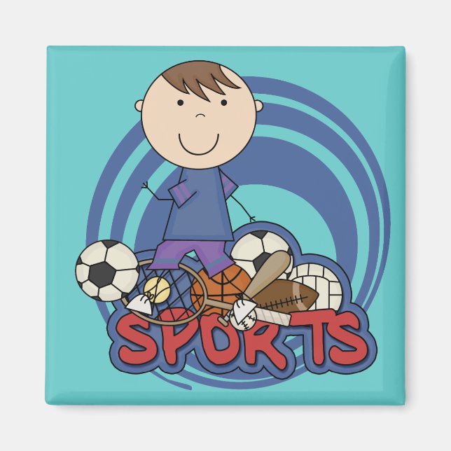 Aimant T-shirts et cadeaux Sport Boy Soccer (Devant)