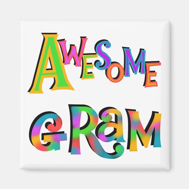 Aimant T-shirts et cadeaux superbes Gram (Devant)