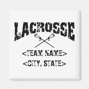 Aimant T-shirts personnalisé de lacrosse de cité d'équ