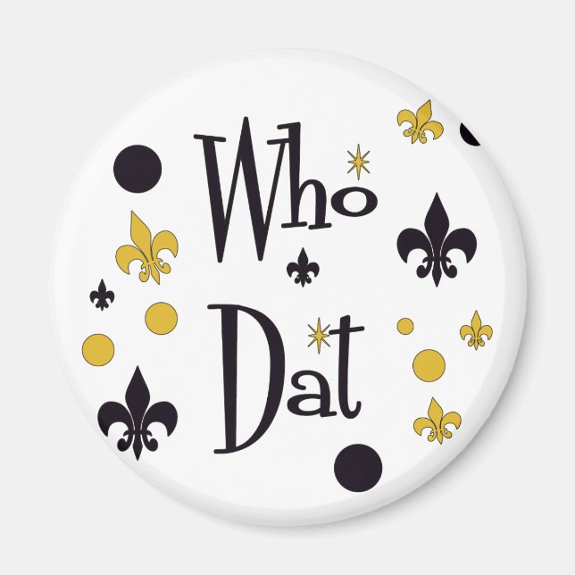 Aimant T-shirts Who Dat (Devant)